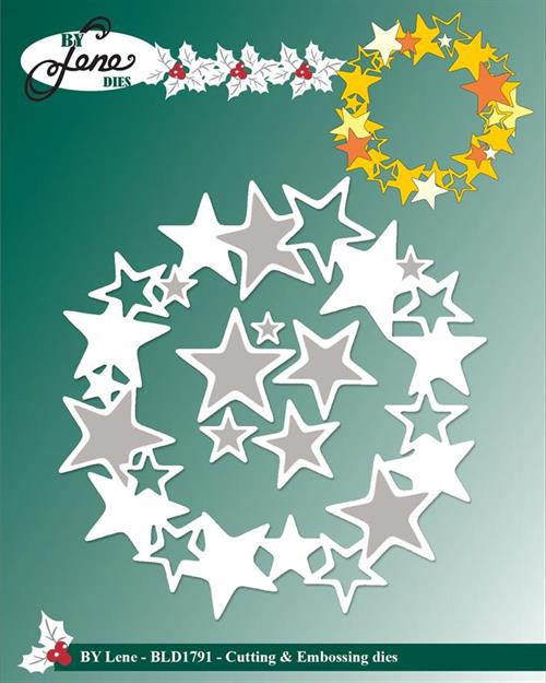 By Lene dies Star wreath 10,7x11,1cm